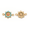 Alloy Enamel Connector Charms FIND-H039-07KCG-1