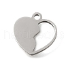 304 Stainless Steel Charms STAS-S178-02P-1