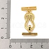 Rack Plating Brass Micro Pave Clear Cubic Zirconia Hook Clasps KK-F876-15G-3