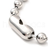 304 Stainless Steel Ball Chain Necklace & Bracelet Set STAS-D181-02P-01C-6