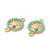 Alloy Enamel Connector Charms FIND-H039-04G-2