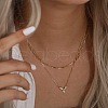 925 Sterling Silver Pave 5A Clear Cubic Zirconia Teardrop with Wings Pendant Necklaces for Women NJEW-C087-05G-3