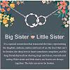 Occidental Style Brass Crystal Rhinestone Twisted Two Rings Heart Necklaces for Women WG6907A-01-1