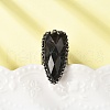 Natural Smoky Quartz Finger Ring RJEW-A068-01AS-3