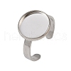 304 Stainless Steel Cuff Ring Components STAS-D372-07P-04-1