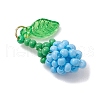 Glass Seed Beaded Rose Pendants PALLOY-MZ00627-02-3