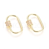 Brass Micro Pave Cubic Zirconia Screw Carabiner Lock Charms KK-I657-17G-1