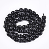 Natural Black Agate Beads Strands G-T108-43-2