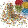 7 Colors Glass Round Seed Beads SEED-YW0001-24A-01-6