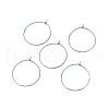 Ion Plating(IP) 316 Surgical Stainless Steel Hoop Earrings Findings STAS-F149-32M-A-1