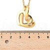 304 Stainless Steel Pendant Necklaces for Women NJEW-U040-02A-G-5