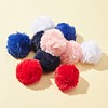 10Pcs 5 Colors Handmade Faux Rabbit Fur Pom Pom Ball Covered Pendants WOVE-FS0001-03-1