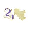 Golden Plated Alloy Enamel Pendants ENAM-Z017-01G-2