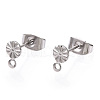Non-Tarnish 304 Stainless Steel Stud Earring Findings STAS-E192-01P-02-1