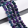 Dyed Natural White Jade Beads Strands G-T139-8mm-45C-1