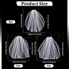 3Pcs 3 Styles Polyester Mesh Bridal Veils AJEW-FG0004-21-2