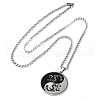 304 Stainless Steel Pendant Necklaces NJEW-C066-07P-2