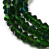 Transparent Electroplate Glass Beads Strands EGLA-A039-T2mm-L25-3