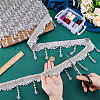 Curtain Acrylic Beaded Fringe Trim OCOR-WH0070-137A-3
