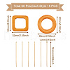 Biyun 6Sets 6 Style Zinc Alloy Hair Sticks AJEW-BY0001-02-3