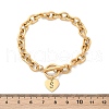 Golden 304 Stainless Steel Charm Bracelets NJEW-K284-01G-S-5