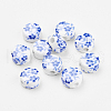 Handmade Printed Porcelain Beads PORC-Q177-12mm-3-1