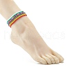 Candy Color Glass Seed Beads Anklets Set AJEW-AN00460-3