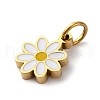 316 Surgical Stainless Steel Enamel Pendants STAS-K258-40D-G-2