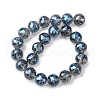 Transparent Electroplate Glass Beads Strands EGLA-N002-34G-F04-4