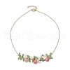 Epoxy Resin & Acrylic Pendant Necklace NJEW-TA00162-4