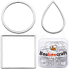 Beebeecraft 48Pcs 3 Styles 304 Stainless Steel Linking Ring STAS-BBC0005-29-1