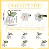 SUNNYCLUE 20 Sets White Lily Flower Charms & Flora Leaves Beads FIND-SC0010-77-2