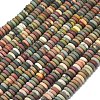 Frosted Natural Picasso Jasper/Polychrome Jasper Beads Strands G-K389-C28-01-2