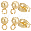 Beebeecraft 100Pcs 304 Stainless Steel Ball Post Stud Earring Findings STAS-BBC0004-73-1