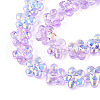 Transparency Electroplate Glass Beads Strands GLAA-T023-38A-05-3