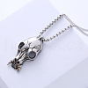 Vintage Stainless Steel Animal Skull Pendant Necklaces for Men IY7665-2