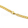 304 Stainless Steel Curb Chain/Twisted Chain Necklace Making STAS-A028-N122G-3