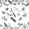 120Pcs 12 Styles Tibetan Style Alloy Shoes Charms TIBEP-CJ0002-17-3