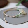 Ceramic Round Beads Braided Beads Bracelets WG31ACA-01-2