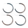 Hypoallergenic Bioceramics Zirconia Ceramic Ring Stud Earrings EJEW-Z023-01B-3
