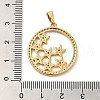 Rack Plating Brass Micro Pave Cubic Zirconia Pendants KK-P241-27G-3