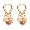 Natural Freshwater Pearl Hoop Earrings for Women EJEW-JE04630-01-1
