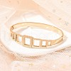 Ion Plating(IP) 304 Stainless Steel Hinged Bangles for Women BJEW-A011-17RG-2