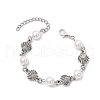 Ocean Series Alloy Shape Shell Link Bracelets BJEW-JB11840-03-2