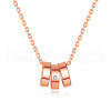 925 Silver with Rhinestone Circle Pendant Necklaces for Women OK3319-1