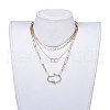 Double Layer Necklaces & Chain Necklaces Sets NJEW-JN02764-01-4