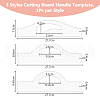 DICOSMETIC 3Pcs 3 Styles Transparent Acrylic Router Templates DIY-DC0002-75-2