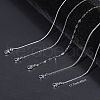 Globleland 10Pcs 5 Styles Stainless Steel Chain Necklaces for Women & Man NJEW-GL0001-03-2