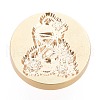 Brass Wax Sealing Stamp AJEW-F047-B02-5