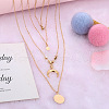 Alloy Moon Pendant Multi Layered Necklaces for Women FS-WGBB73B-01-2